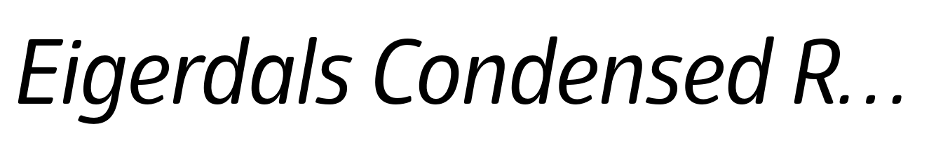 Eigerdals Condensed Regular Italic
